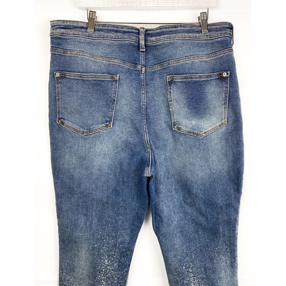 Anthropologie Pilcro The Cigarette Distressed Splatter Slim Straight Jeans - 34 - Picture 9 of 14